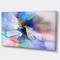 Designart - Abstract Creative Blue Flower - Extra Large Floral Wall Art
